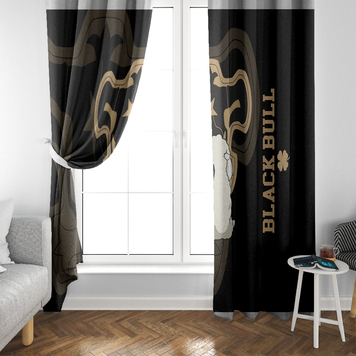 Black Bull Charmy Window Curtain