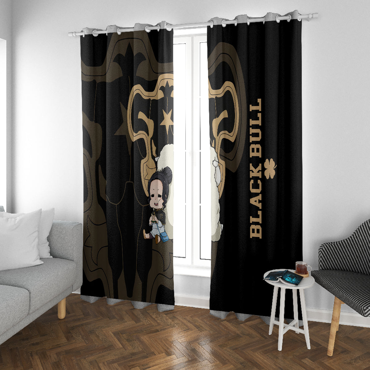 Black Bull Charmy Window Curtain