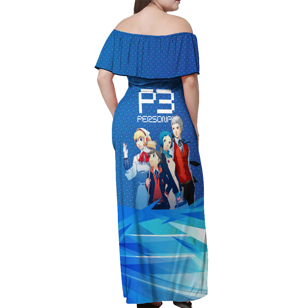 Persona 3 Team Anime Off Shoulder Maxi Dress