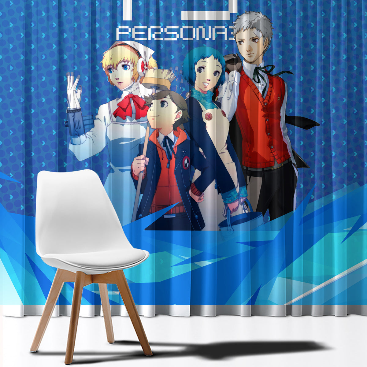 Persona 3 Team Anime Window Curtain