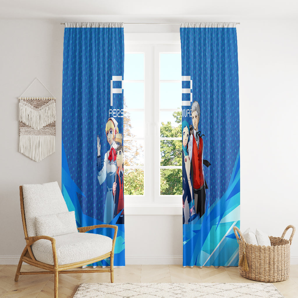 Persona 3 Team Anime Window Curtain