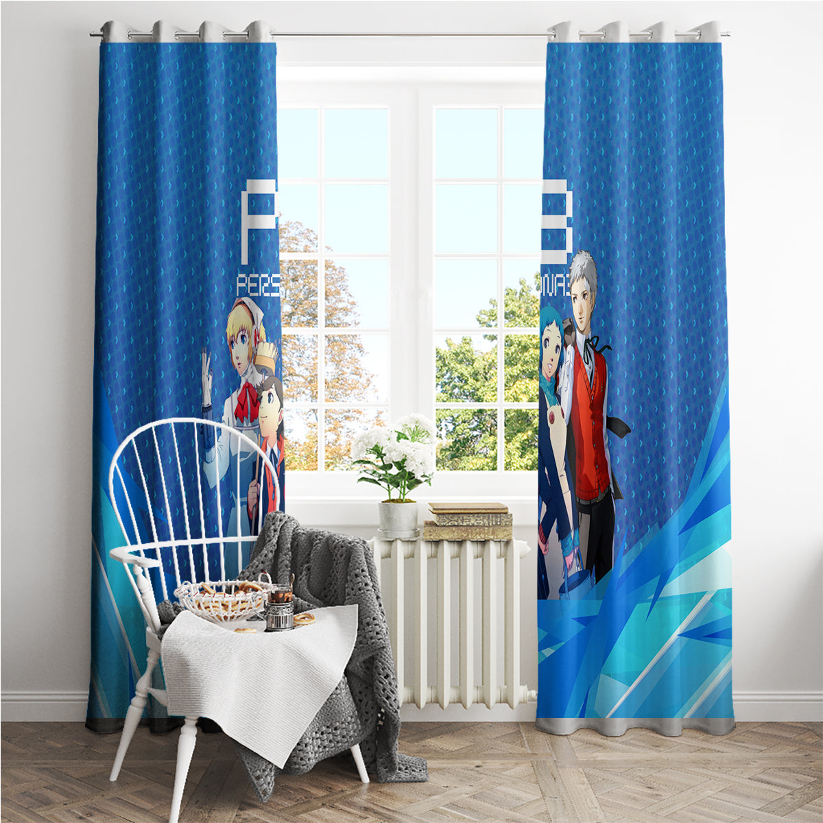 Persona 3 Team Anime Window Curtain