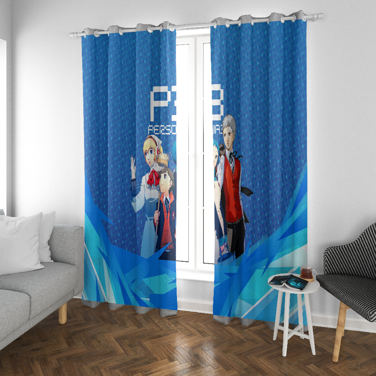Persona 3 Team Anime Window Curtain