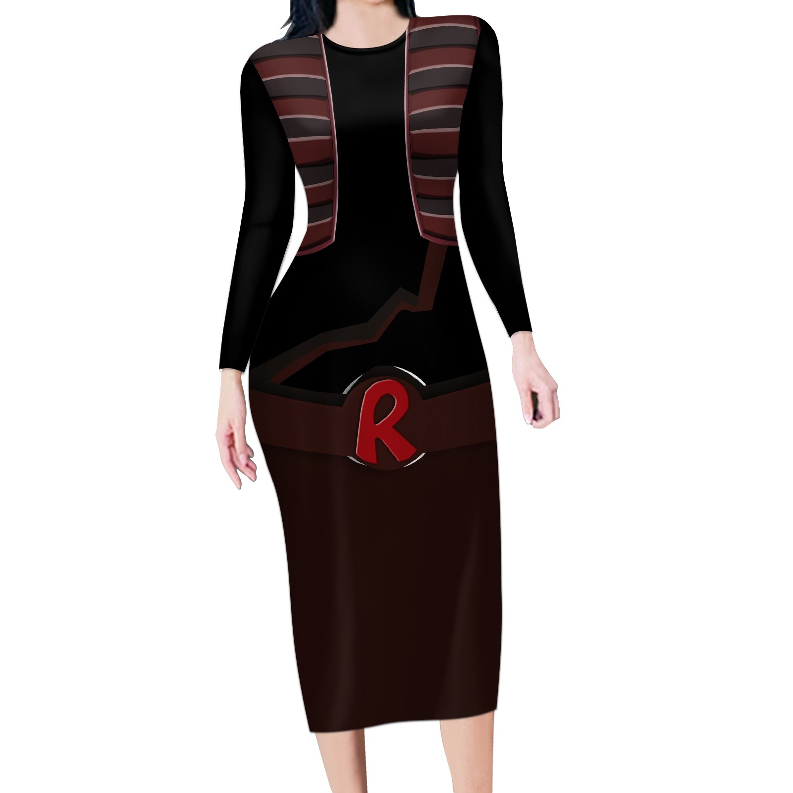 Eijirou Kirishima Hero - Red Riot Long Sleeve Bodycon Dress