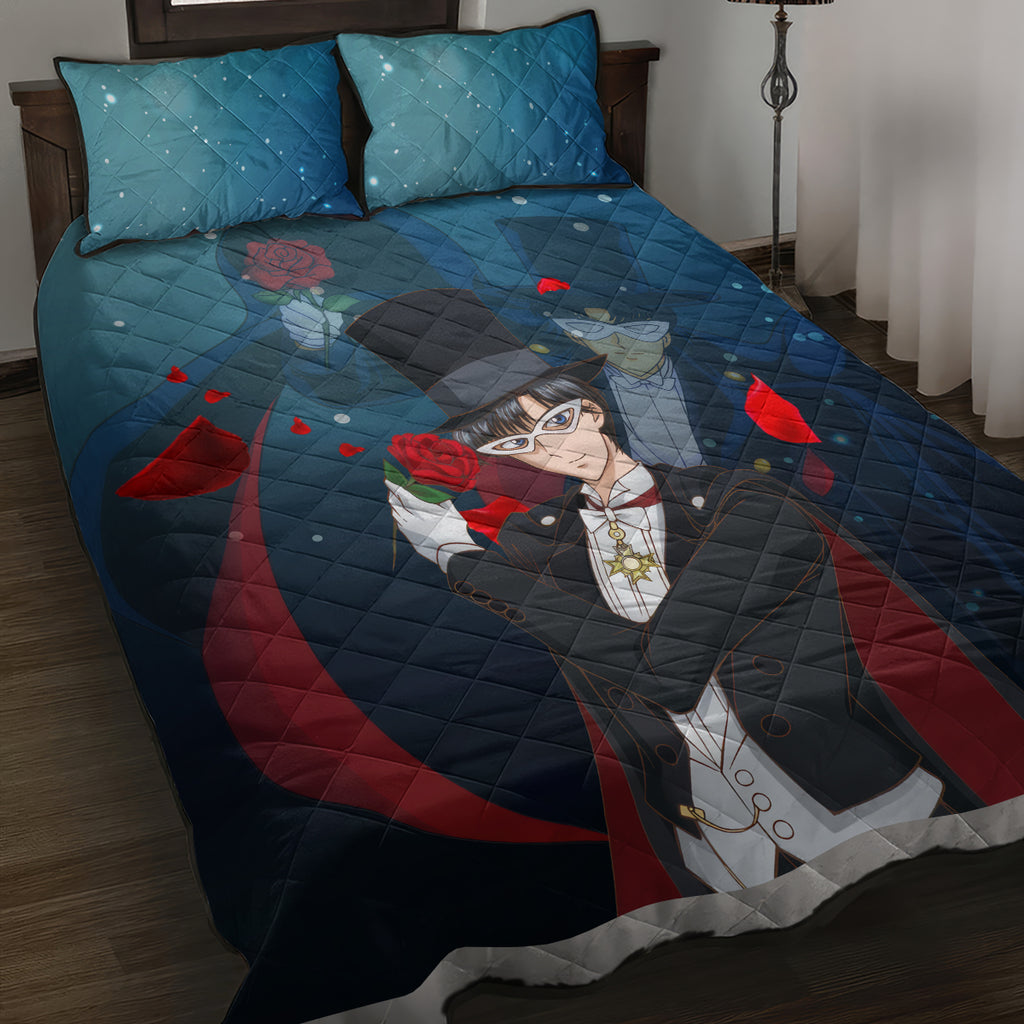 Tuxedo Anime Quilt Bed Set