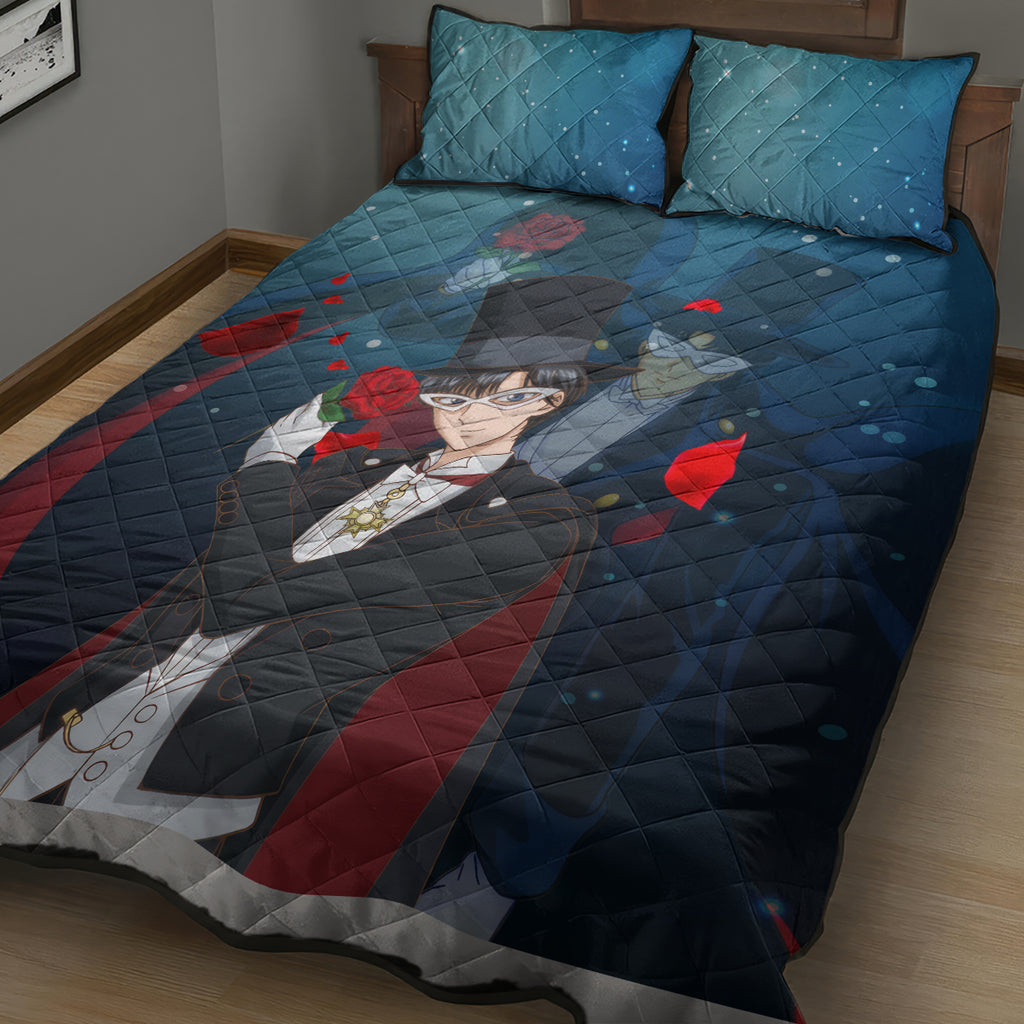 Tuxedo Anime Quilt Bed Set