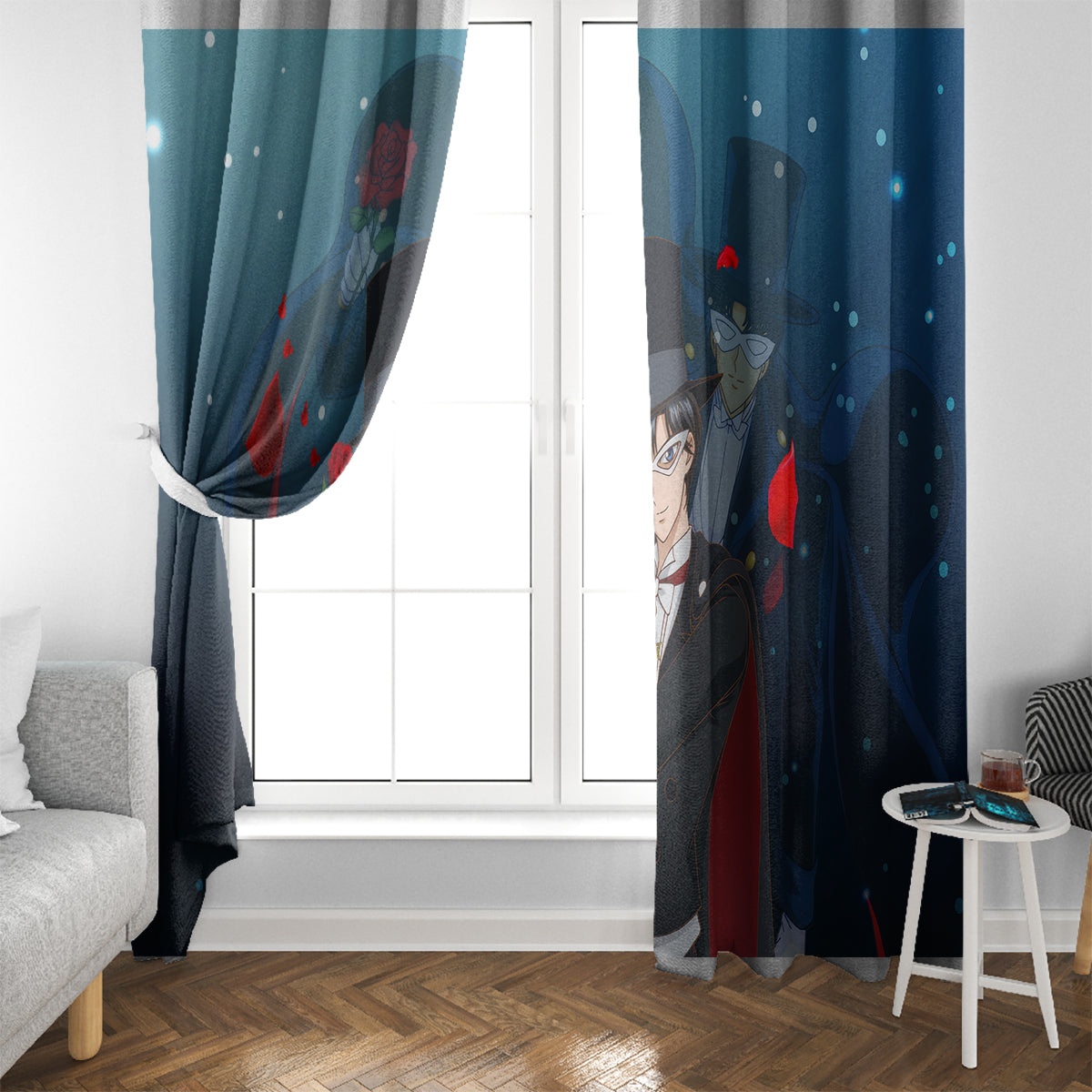 Tuxedo Anime Window Curtain