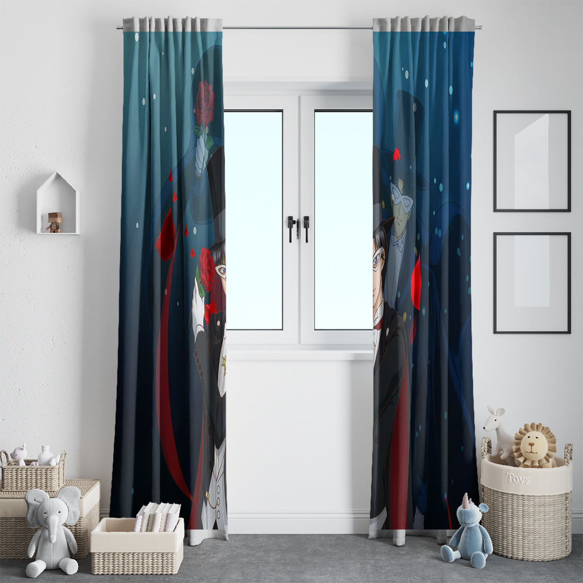 Tuxedo Anime Window Curtain
