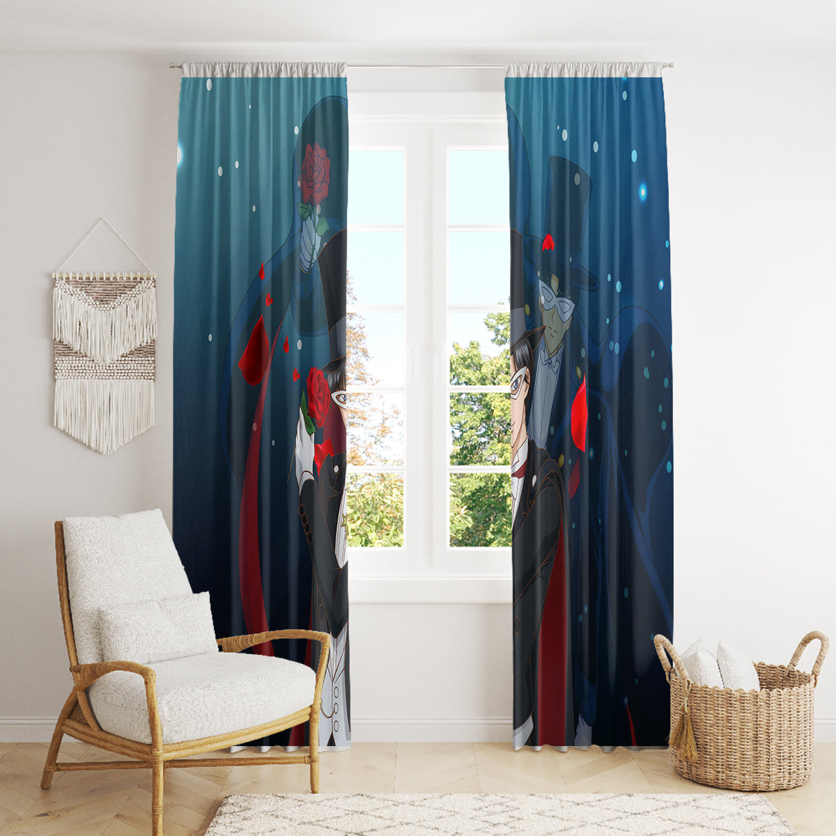 Tuxedo Anime Window Curtain