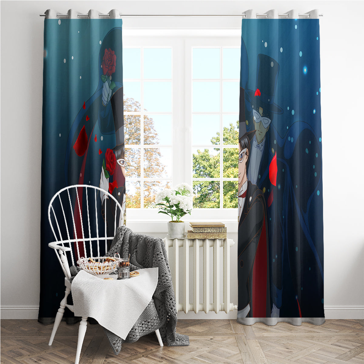 Tuxedo Anime Window Curtain