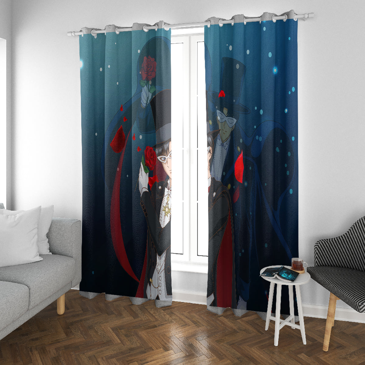 Tuxedo Anime Window Curtain