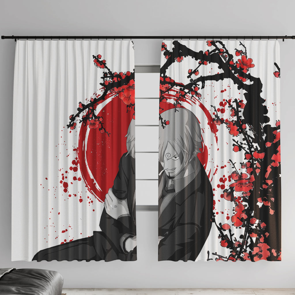 Vinsmoke Sanji One Piece Japan Style Anime Window Curtain