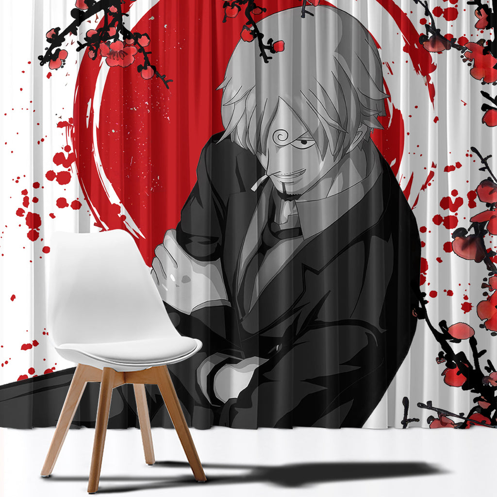 Vinsmoke Sanji One Piece Japan Style Anime Window Curtain