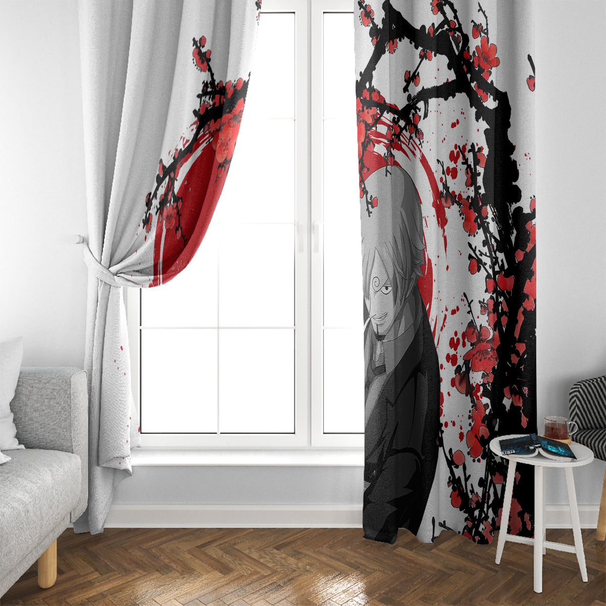 Vinsmoke Sanji One Piece Japan Style Anime Window Curtain