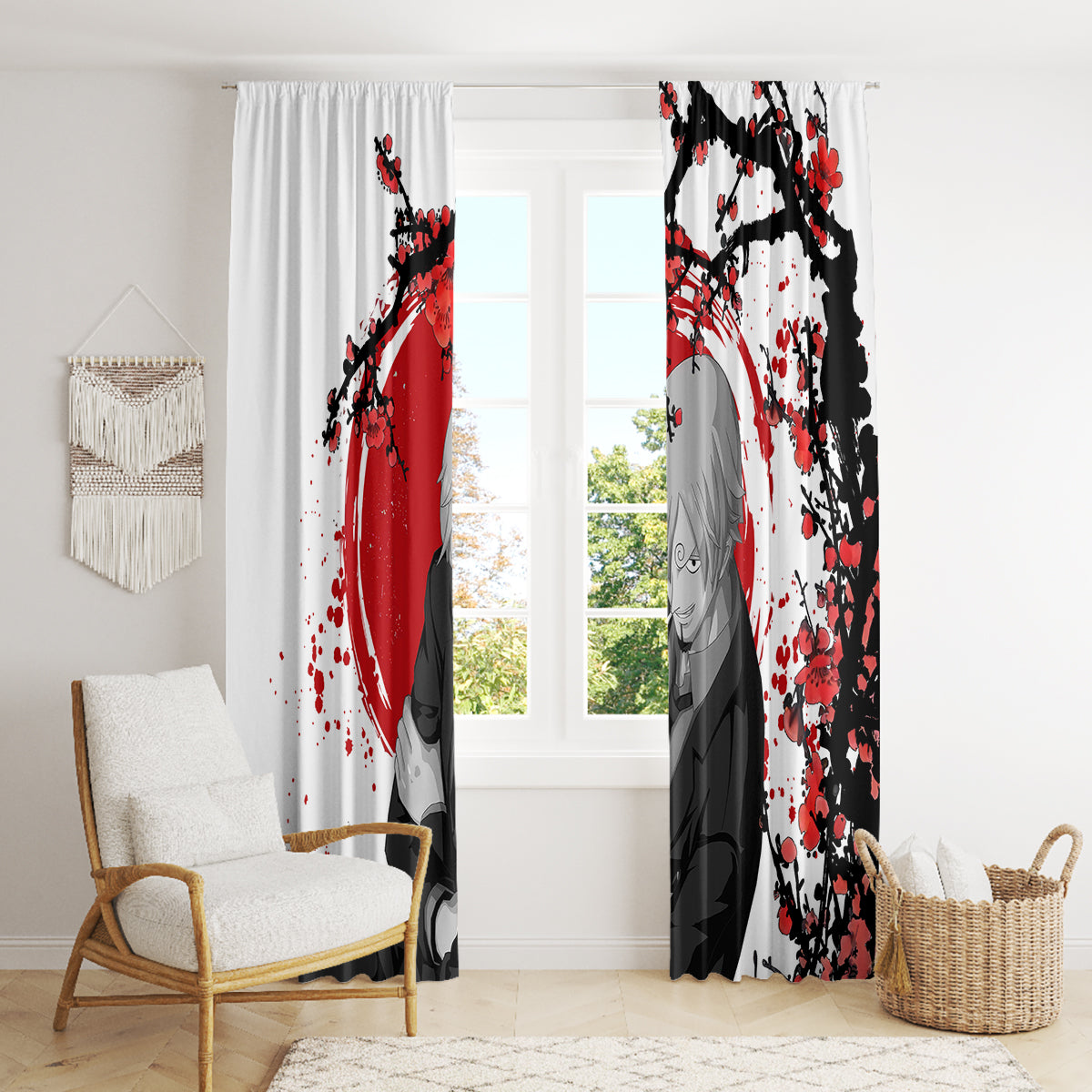 Vinsmoke Sanji One Piece Japan Style Anime Window Curtain