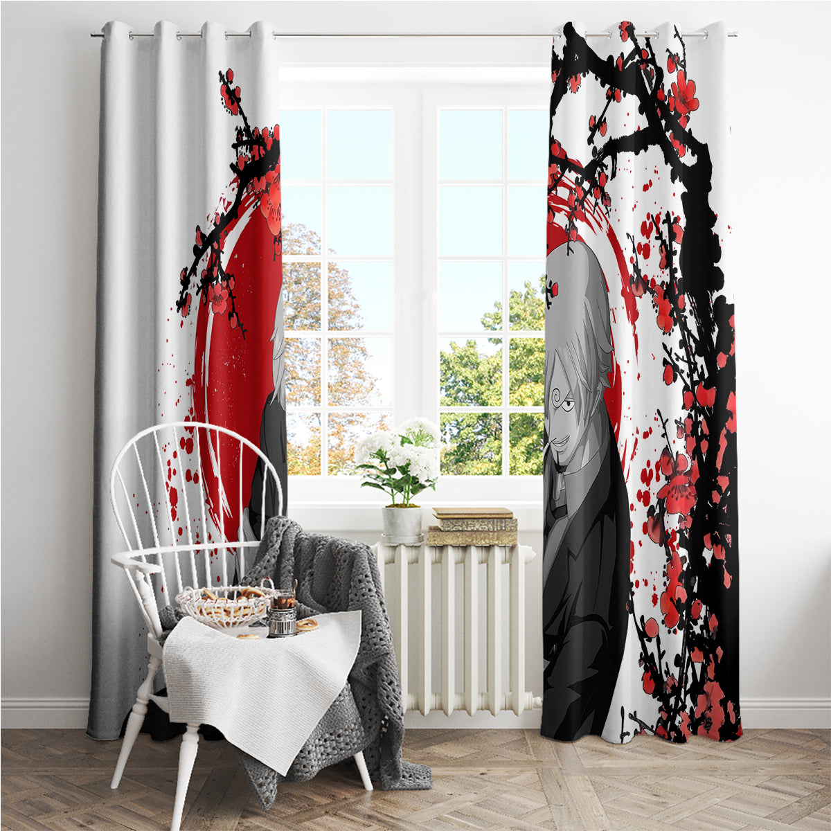 Vinsmoke Sanji One Piece Japan Style Anime Window Curtain