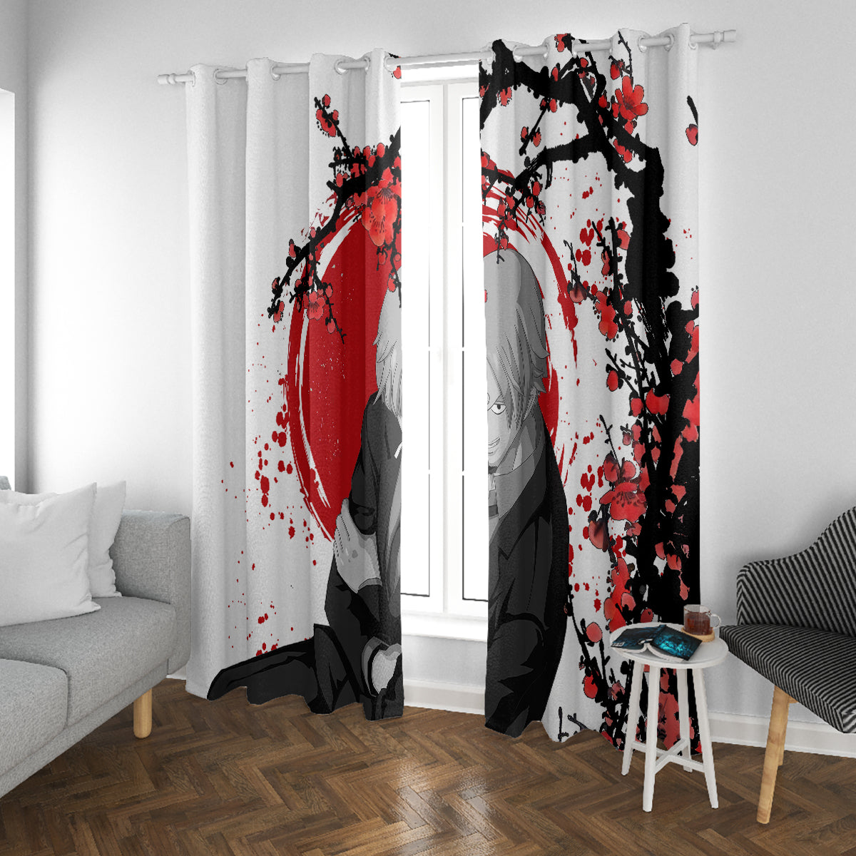 Vinsmoke Sanji One Piece Japan Style Anime Window Curtain