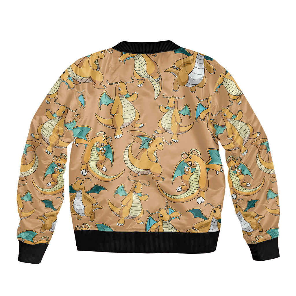 Dragonite Pattern Style Bomber Jacket