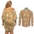 Dragonite Pattern Style Couples Matching Off Shoulder Short Dress and Long Sleeve Button Shirt