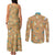 Dragonite Pattern Style Couples Matching Tank Maxi Dress and Long Sleeve Button Shirt