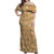 Dragonite Pattern Style Off Shoulder Maxi Dress