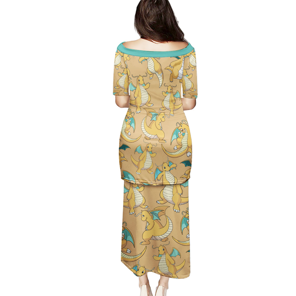 Dragonite Pattern Style Puletasi