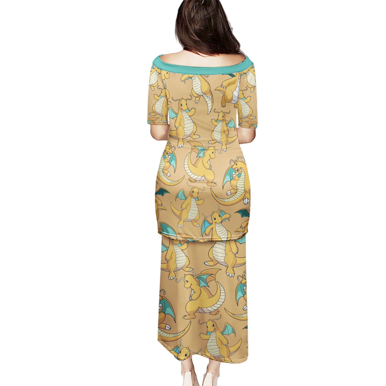 Dragonite Pattern Style Puletasi