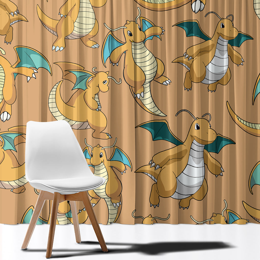 Dragonite Pattern Style Window Curtain