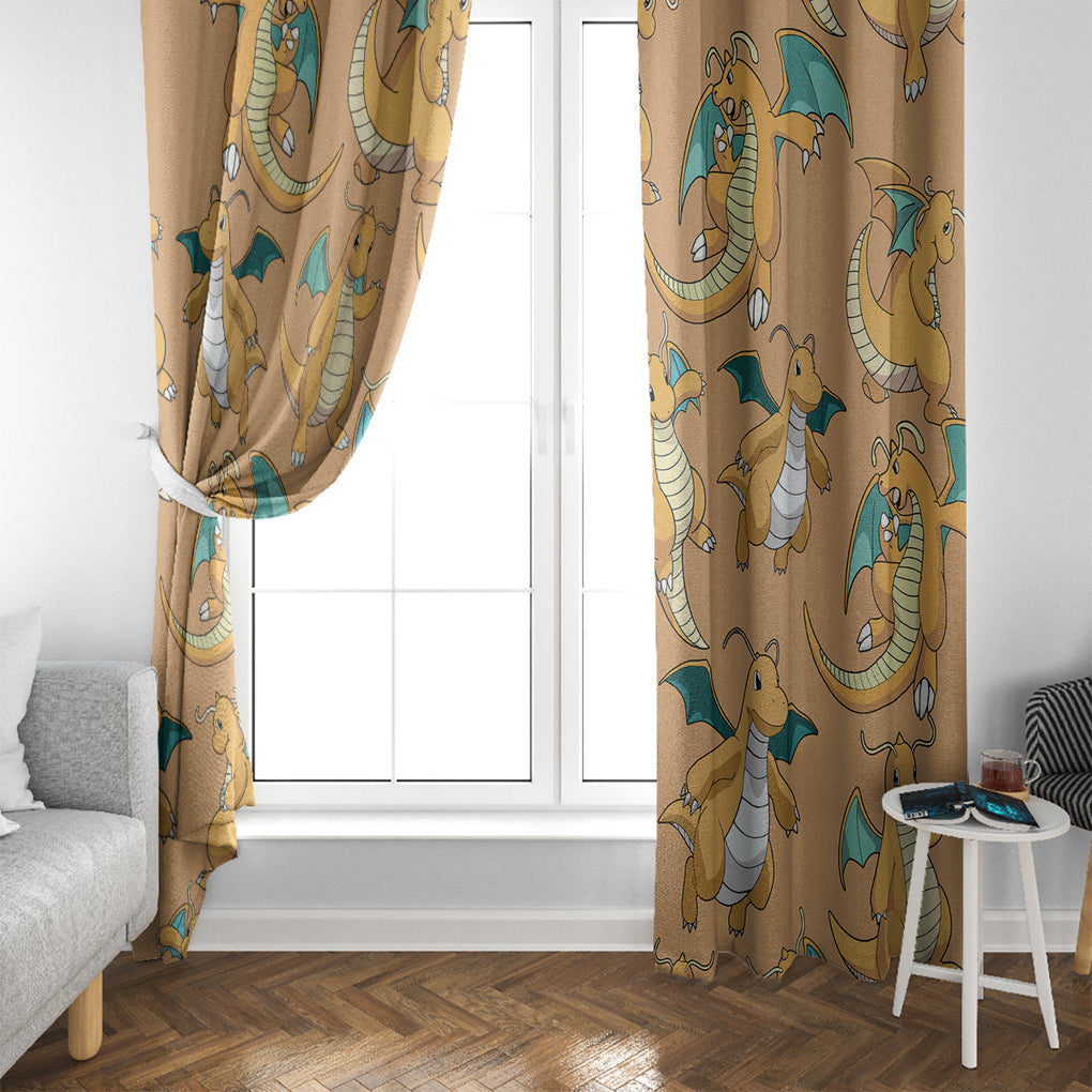 Dragonite Pattern Style Window Curtain