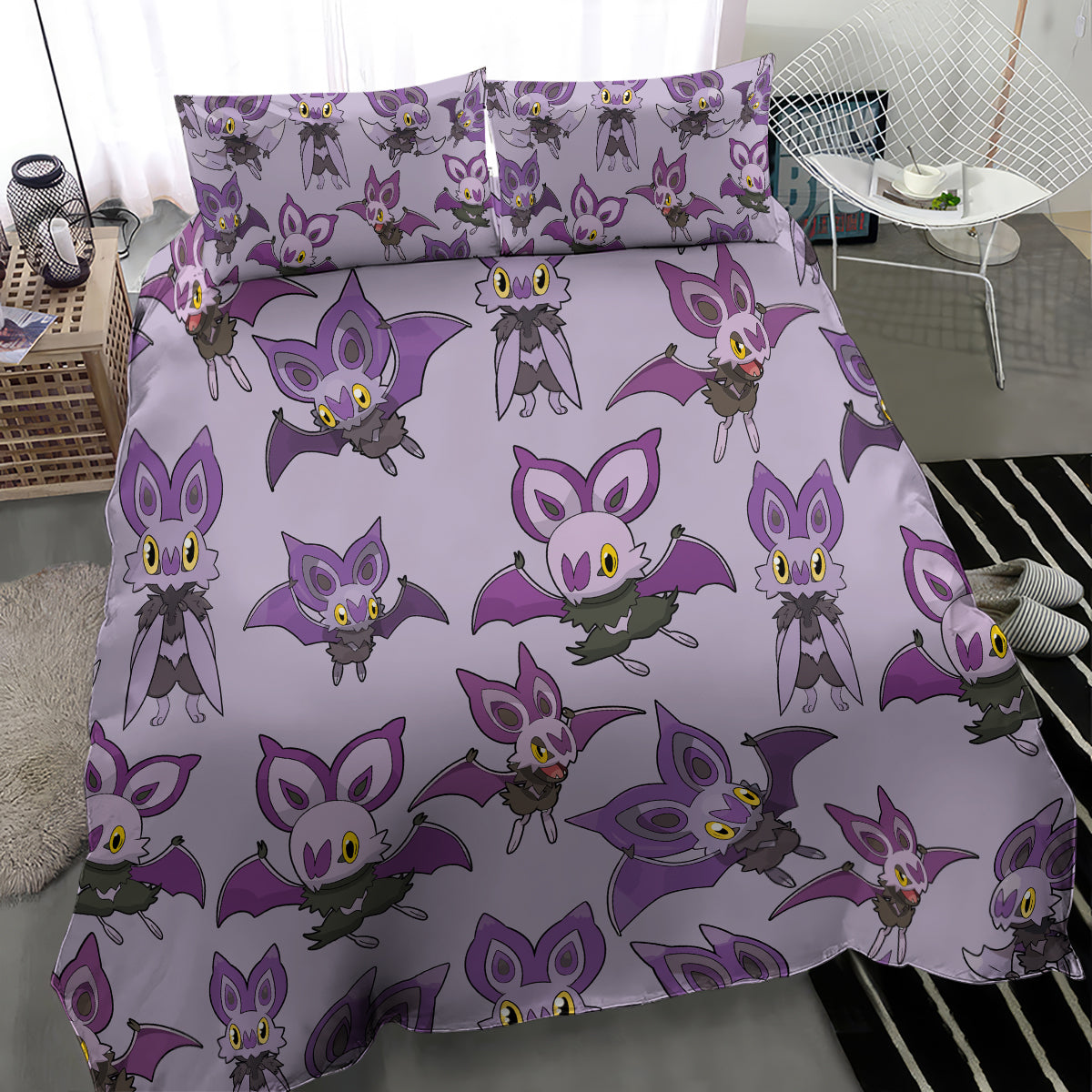 Noibat Clothes Pattern Style Bedding Set