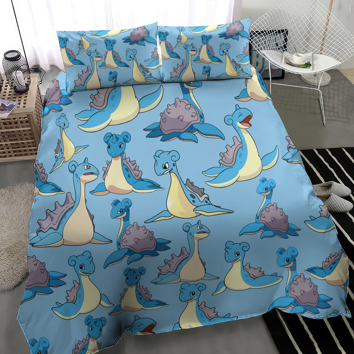 Lapras Clothes Pattern Style Bedding Set
