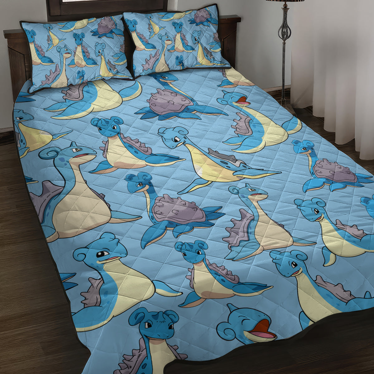 Lapras Clothes Pattern Style Quilt Bed Set