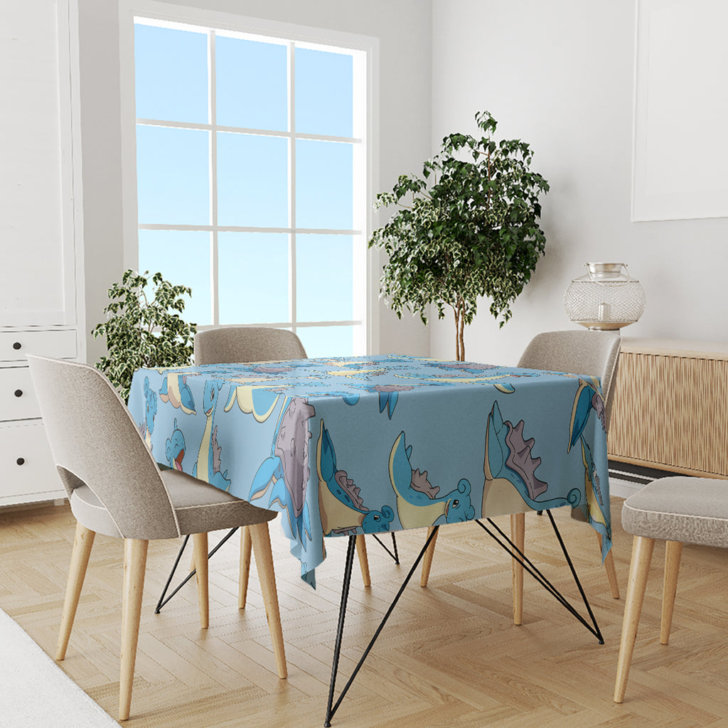 Lapras Clothes Pattern Style Tablecloth