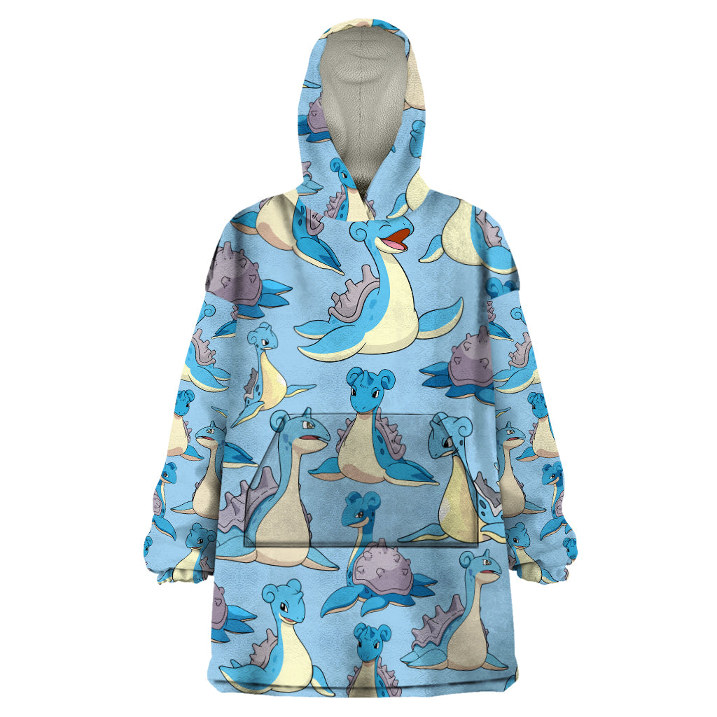 Lapras Clothes Pattern Style Wearable Blanket Hoodie