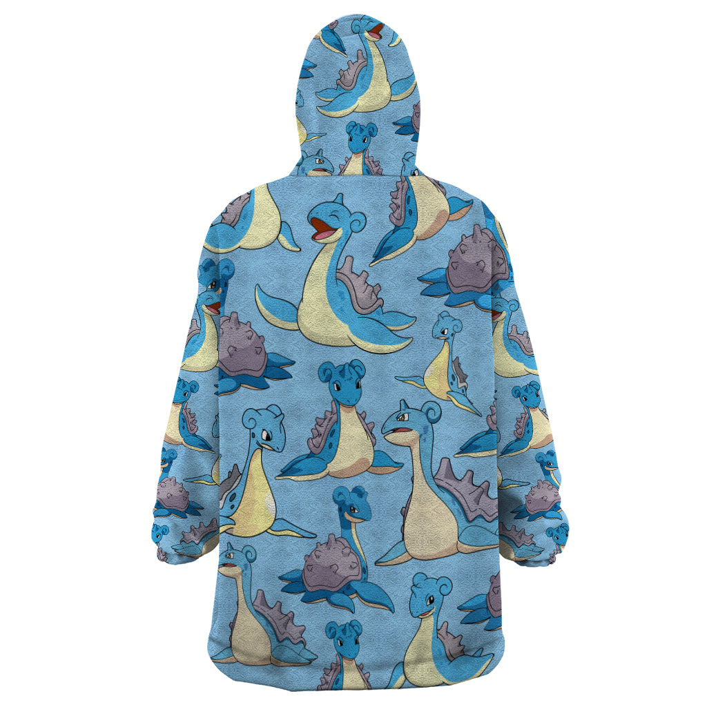 Lapras Clothes Pattern Style Wearable Blanket Hoodie