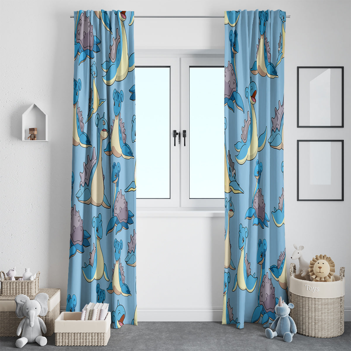 Lapras Clothes Pattern Style Window Curtain