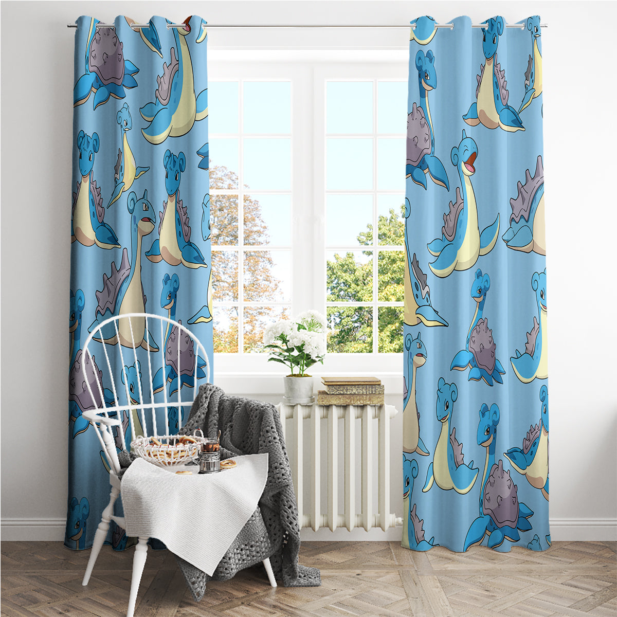 Lapras Clothes Pattern Style Window Curtain