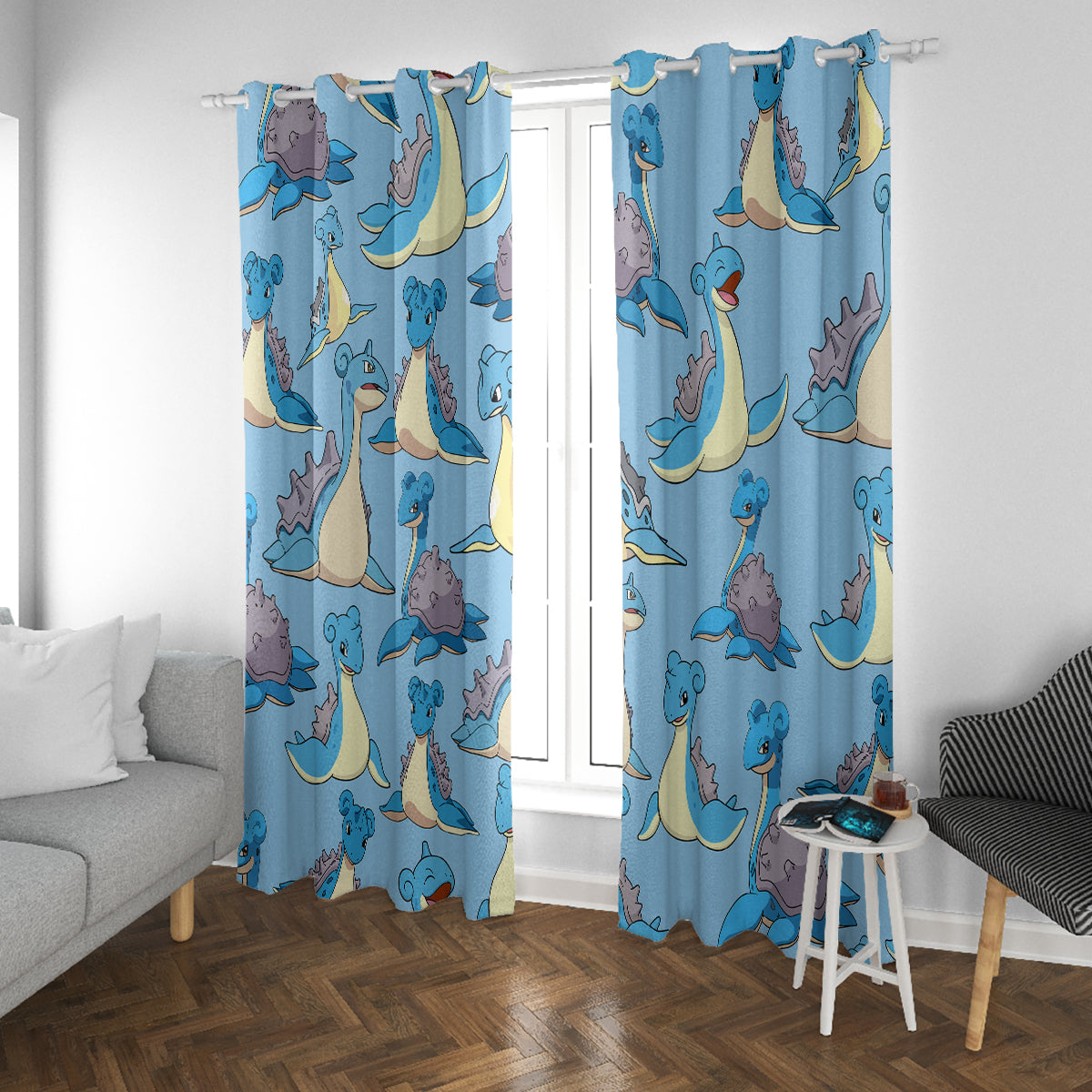 Lapras Clothes Pattern Style Window Curtain