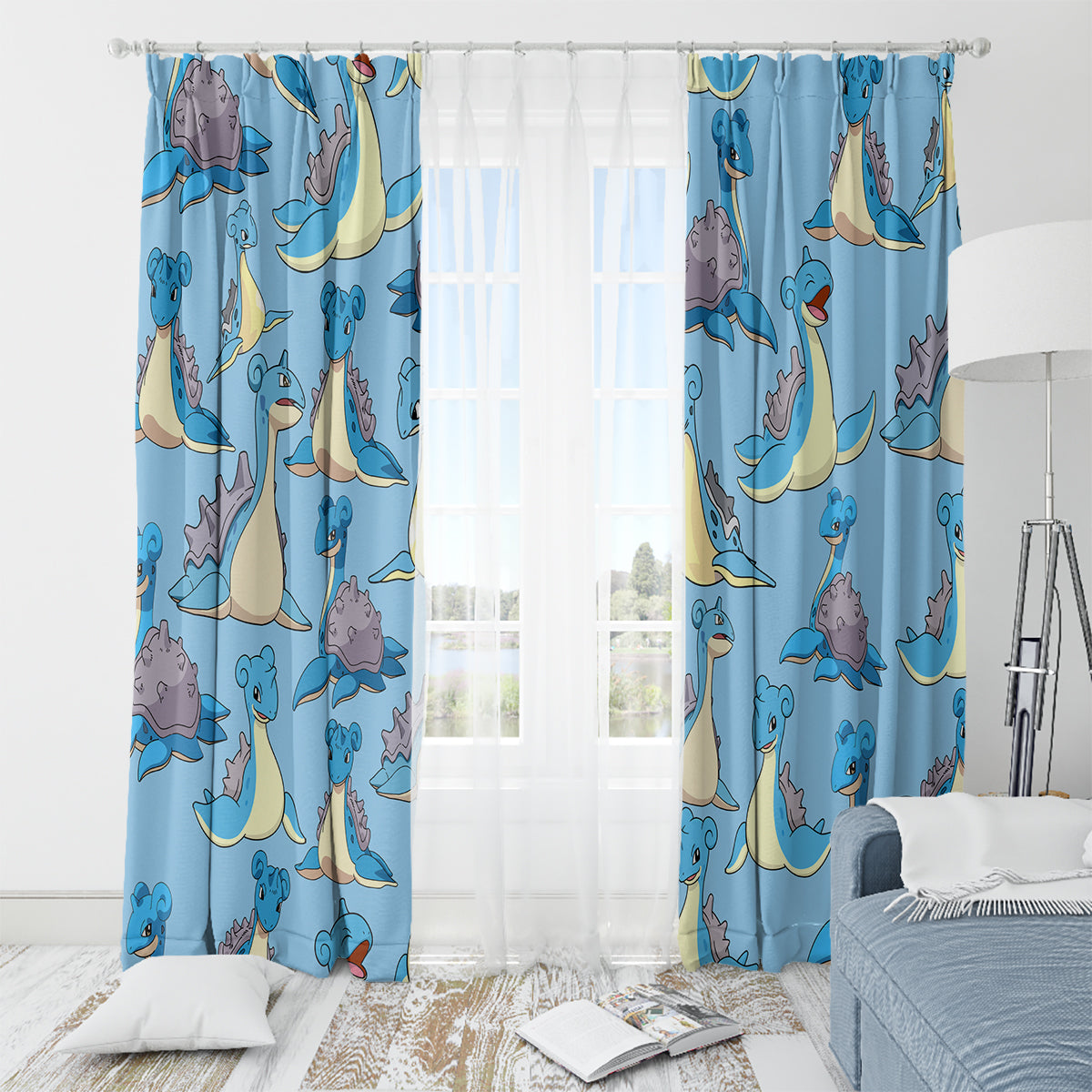 Lapras Clothes Pattern Style Window Curtain