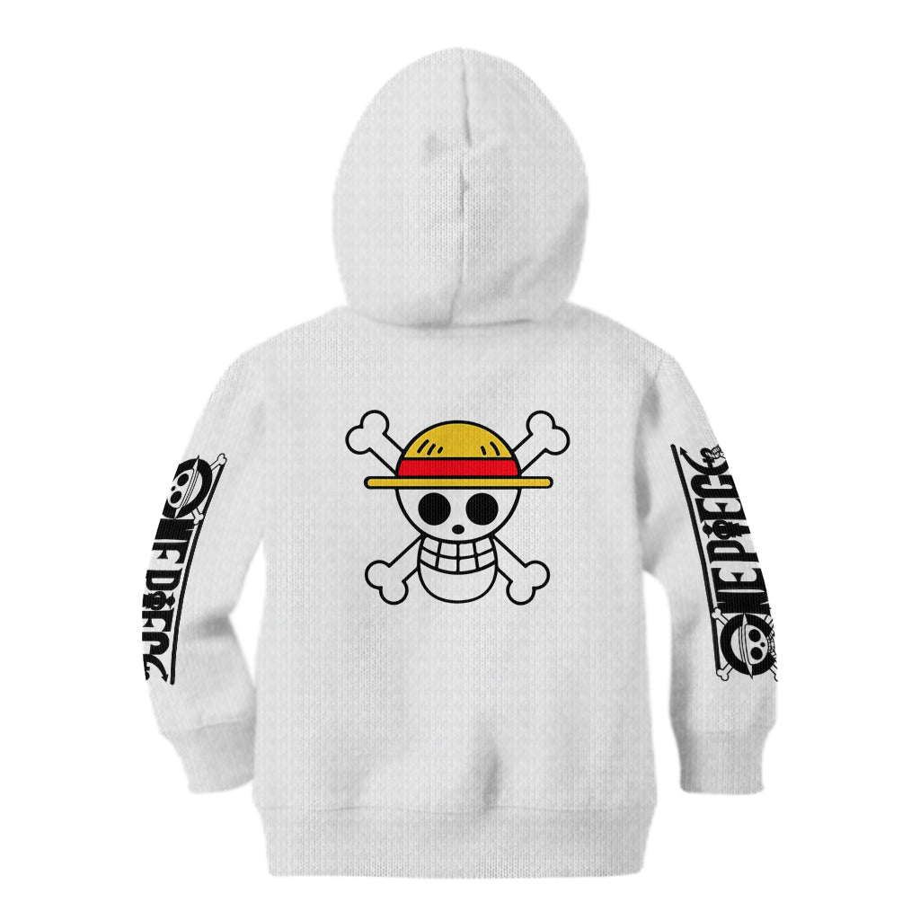 Luffy Gear 5 White Hair One Piece Streetstyle Kid Hoodie