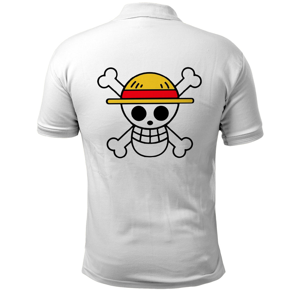Luffy Gear 5 White Hair One Piece Streetstyle Polo Shirt