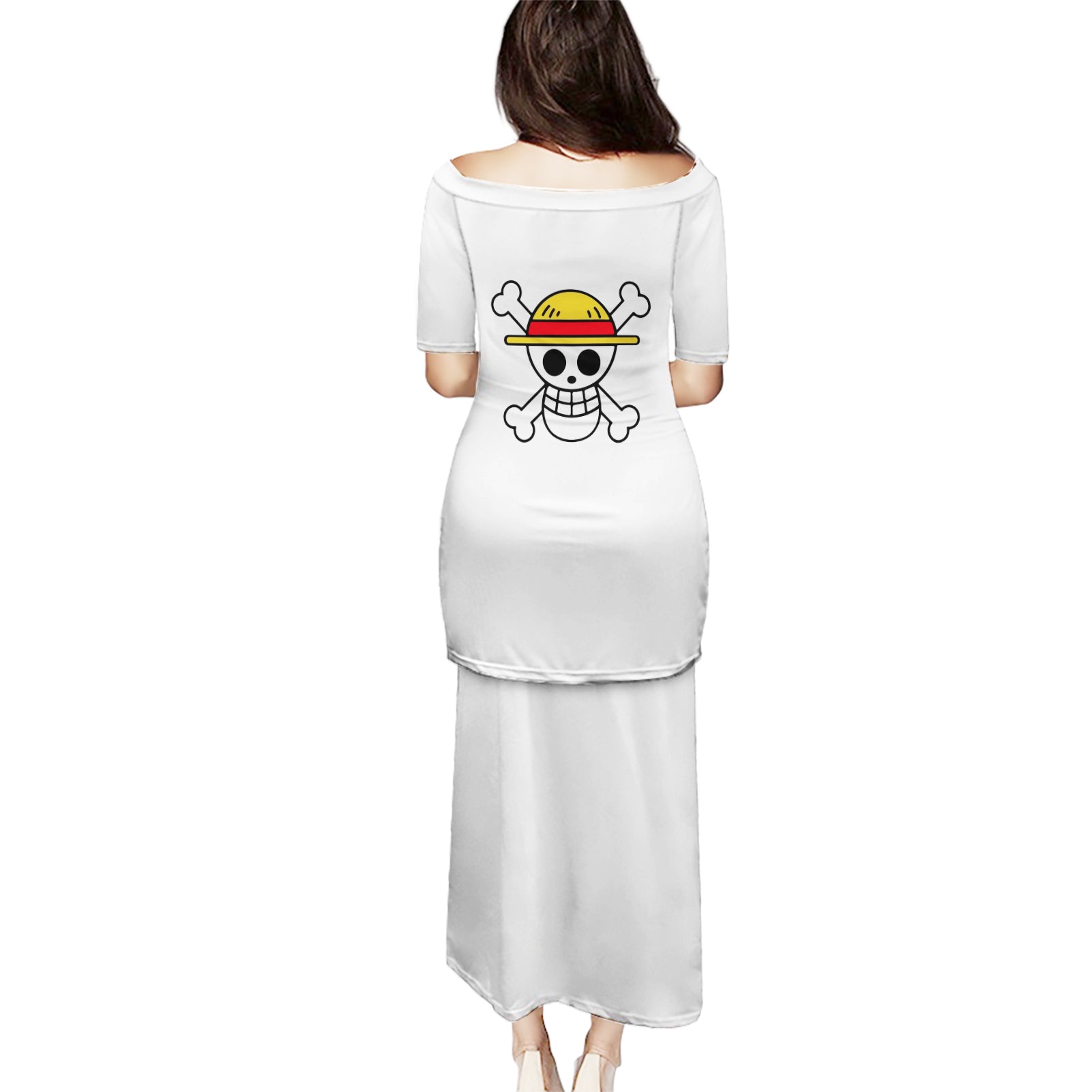 Luffy Gear 5 White Hair One Piece Streetstyle Puletasi