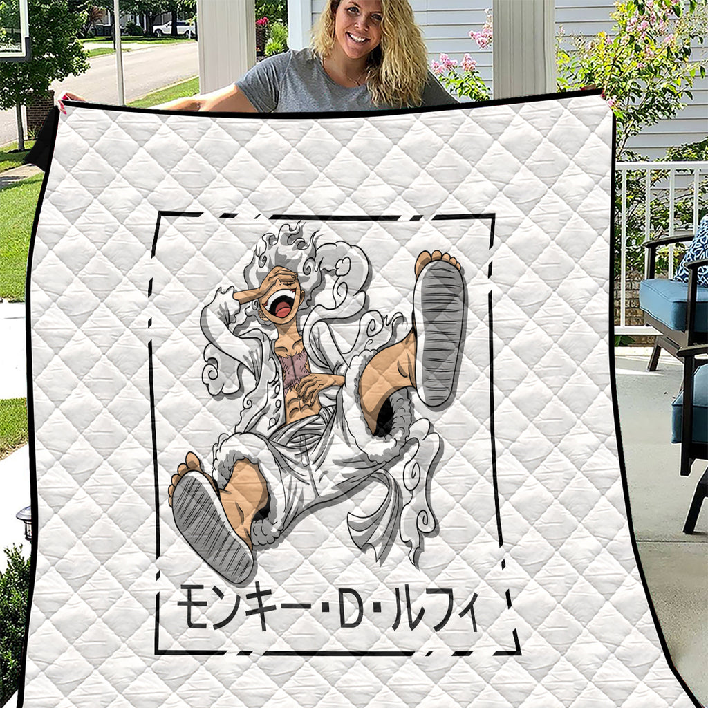 Luffy Gear 5 White Hair One Piece Streetstyle Quilt