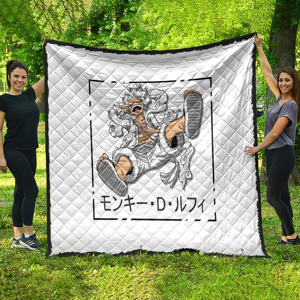 Luffy Gear 5 White Hair One Piece Streetstyle Quilt