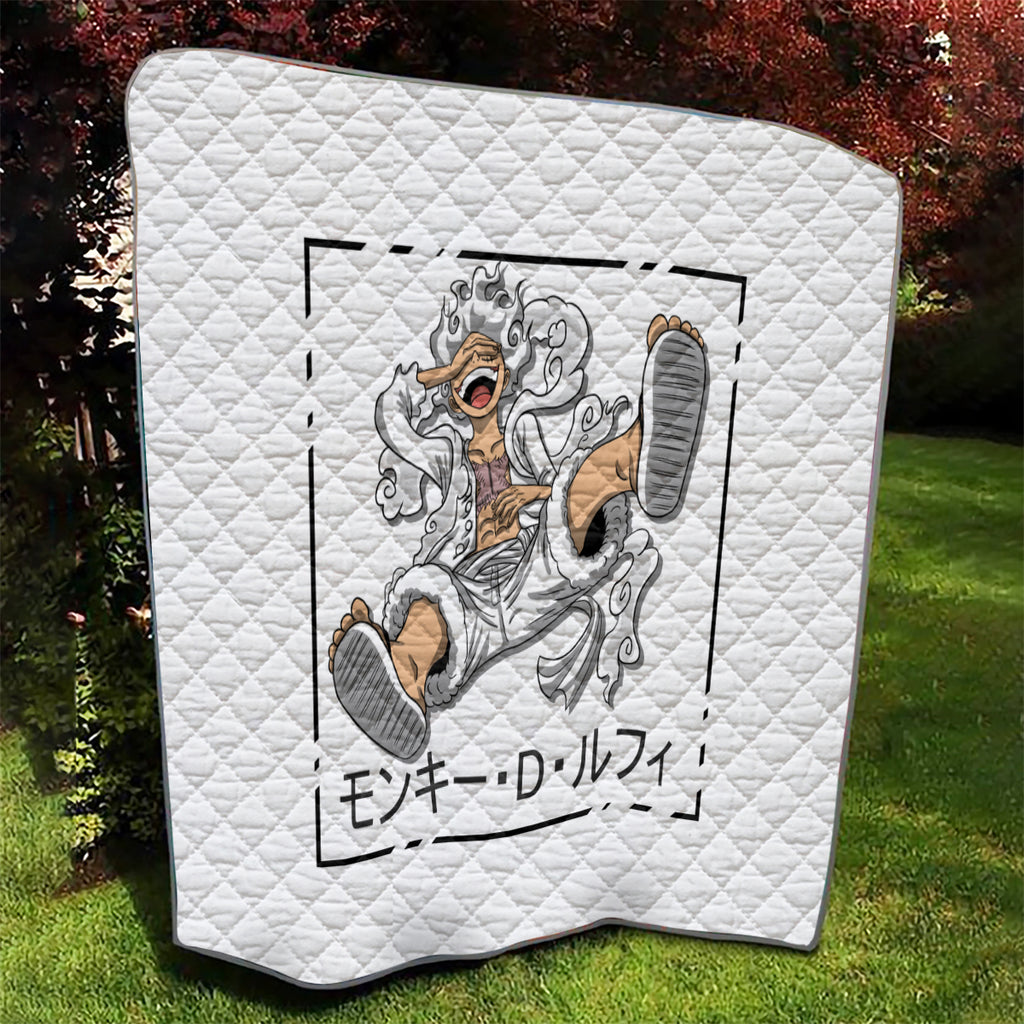 Luffy Gear 5 White Hair One Piece Streetstyle Quilt