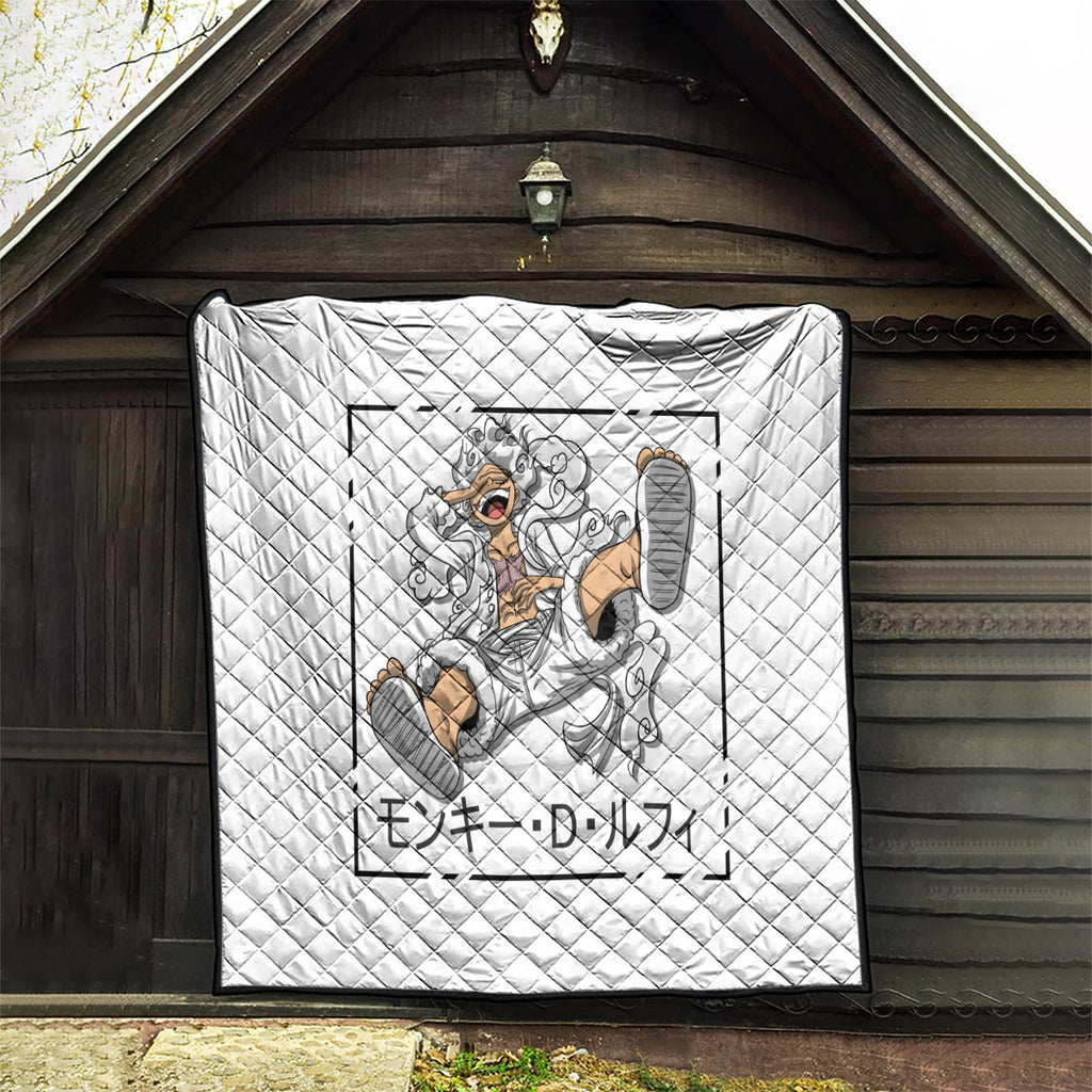 Luffy Gear 5 White Hair One Piece Streetstyle Quilt