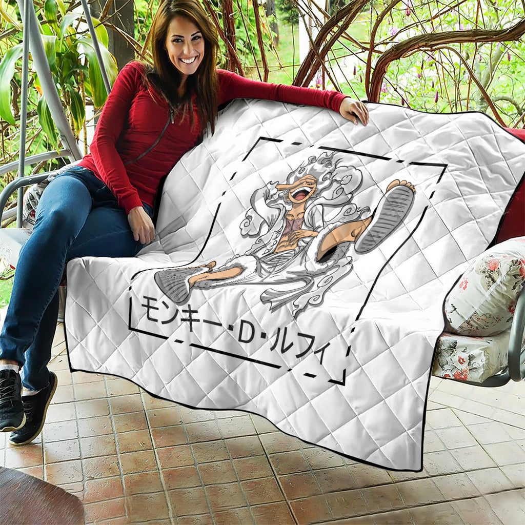 Luffy Gear 5 White Hair One Piece Streetstyle Quilt