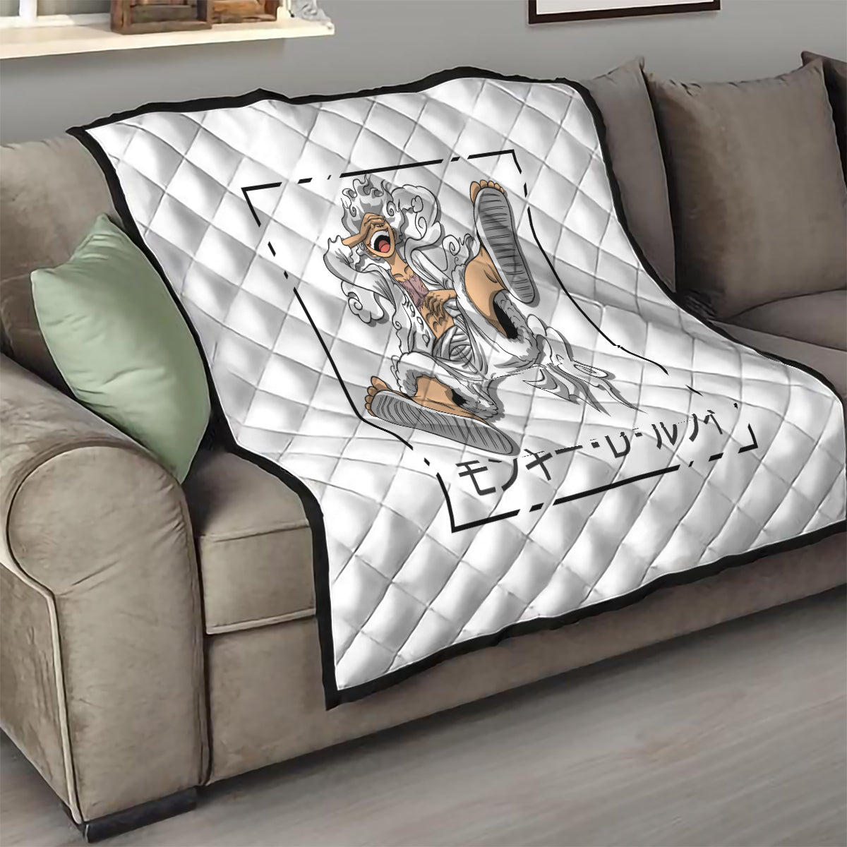 Luffy Gear 5 White Hair One Piece Streetstyle Quilt