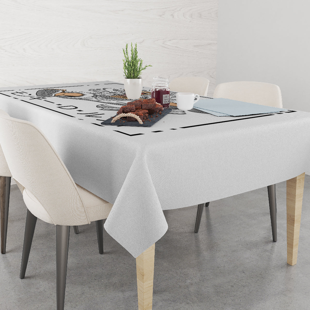Luffy Gear 5 White Hair One Piece Streetstyle Tablecloth