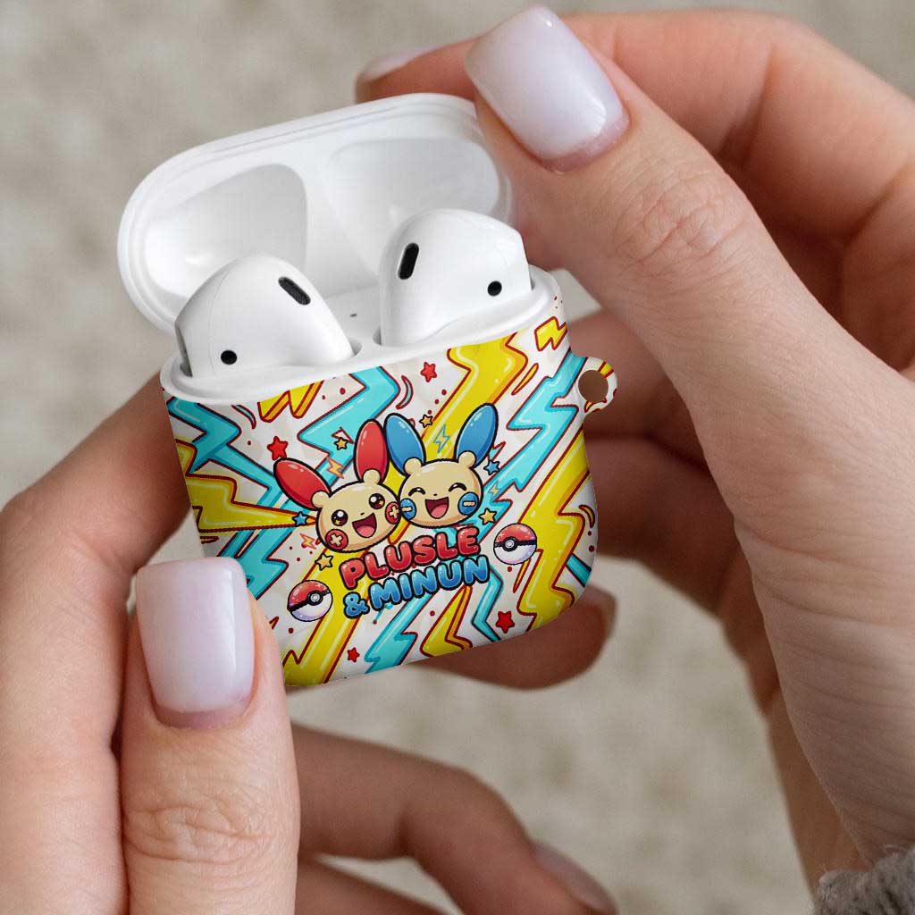 Plusle & Minun AirPods Case Colorful Kawaii Lightning Pop Art